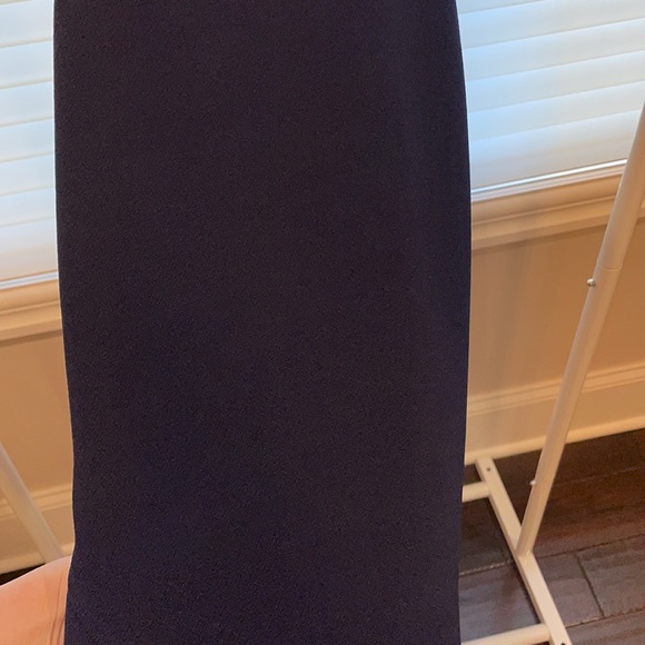 Navy mini asymmetrical high neck dress - Picture 3 of 5
